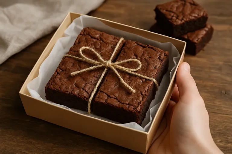 Vegan brownies als persoonlijk cadeau